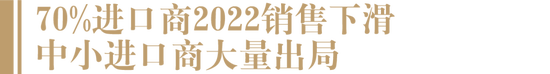 进口酒商生存现状调研:70%公司2022年业绩继续下滑,今年能迎来“暖春”吗?